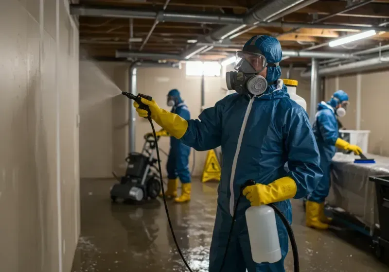 Basement Sanitization and Antimicrobial Treatment process in Clearfield, PA