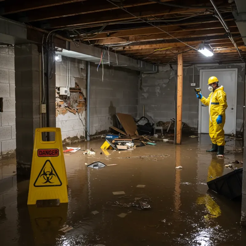 Flooded Basement Electrical Hazard in Clearfield, PA Property